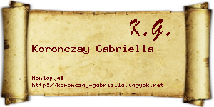 Koronczay Gabriella névjegykártya